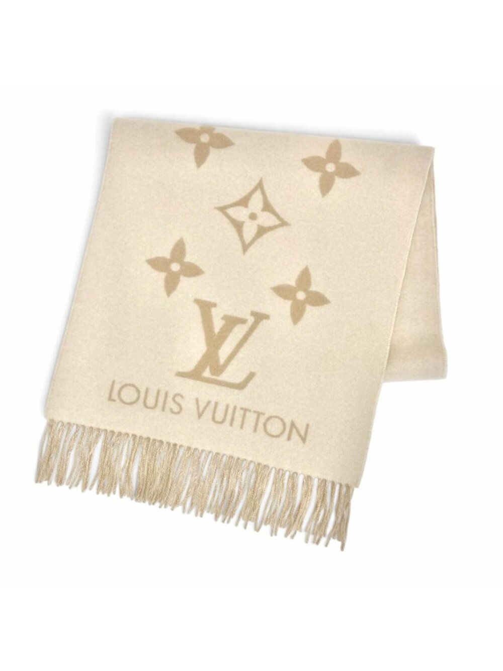 Louis Vuitton Scarf Reykjavik Cashmere 100% Monogram Giant Pattern